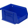 Akro-Mils Hang & Stack Storage Bin, Plastic, Blue, 24 PK 30210 BLUE